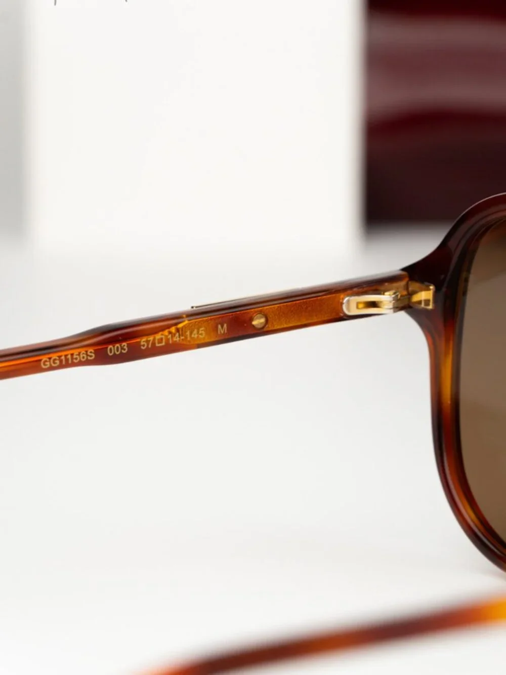 Gucci Men Sunglasses Havana Brown Pilot GG1156S 003 NEW AUTHENTIC